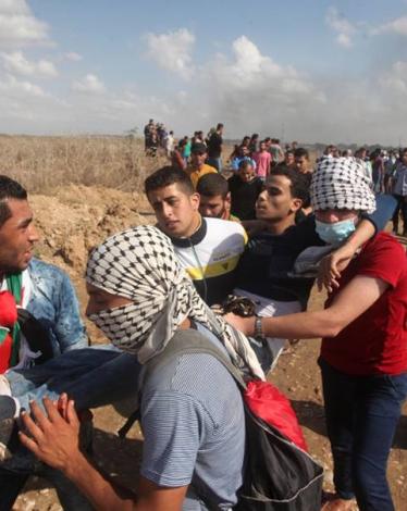 5 إصابات في مواجهات مع الاحتلال على حدود غزة
