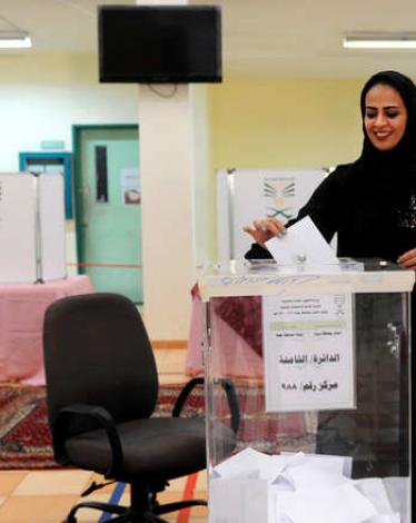 saudi woman voting