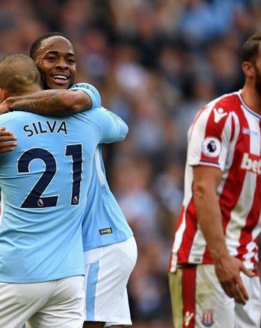 مانشستر سيتي يسحق ستوك بسباعية تاريخية