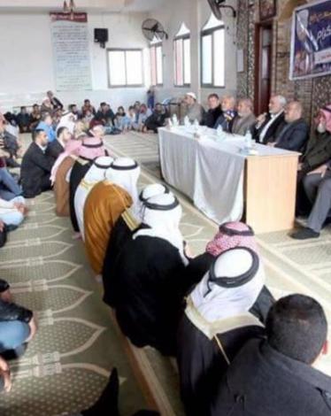 عشائر رفح تعقد صلحاً عشائرياً بين عائلتي النجار وعدوان