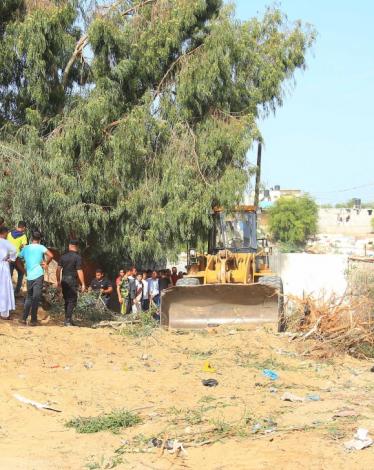 إزالة تعديات بلدية خانيونس