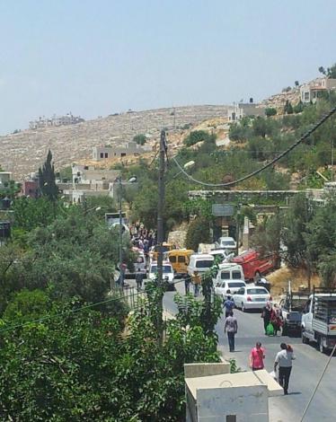 مكان حادث السير غرب رام الله
