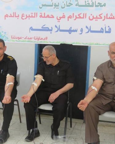 العبادسة يشارك في حملة تبرع بالدم في مركز الإصلاح والتأهيل