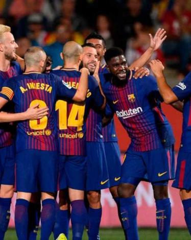 قطار برشلونة يعبر محطة جيرونا بثلاثية