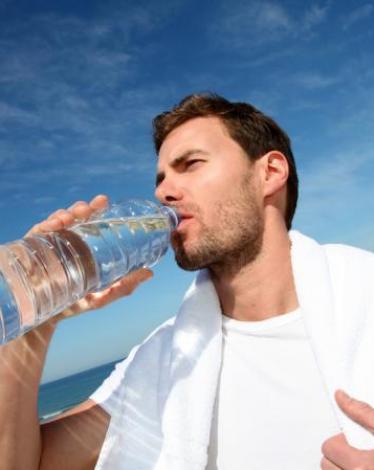 Man-drinks-water