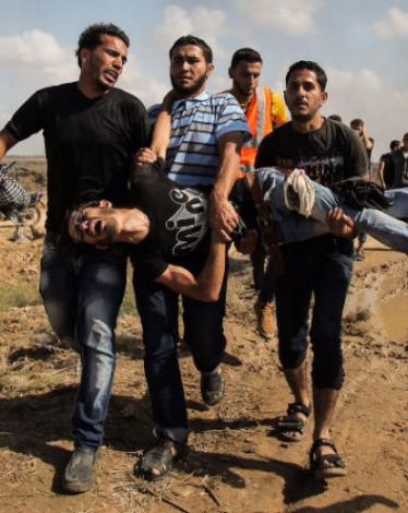 إصابة شاب في مواجهات مع الاحتلال شرق غزة