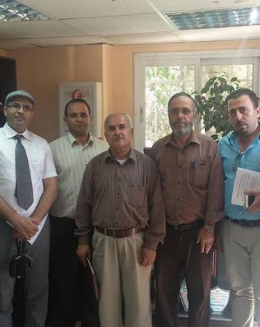 صورة رشيد الراميني رئيس الاتحاد الجديد مع عدد من أعضاء الاتحاد والنقابات