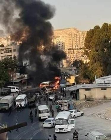 إصابات في انفجار استهدف حافلة لقوات النظام بدمشق