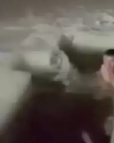 حاول زوجها الذي يظهر في الصورة إنقاذها دون جدوى.