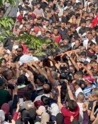 جنين تُشيع جثمان الشهيد سميح عمارنة