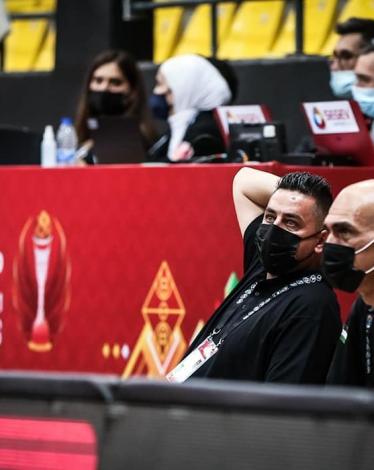 نمر أيوب بصحبة مدرب المنتخب