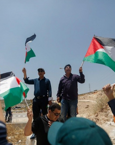 مسيرة رفضا لاستيلاء الاحتلال على قرية صفا غرب رام الله