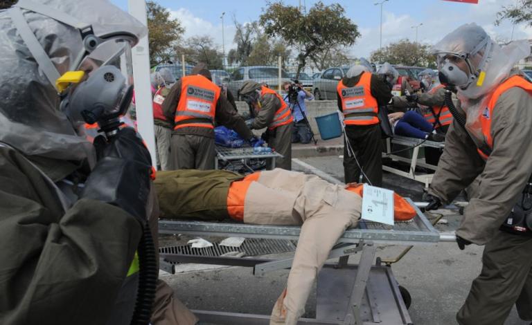 من تدريبات الجبهة الداخلية في جيش الاحتلال