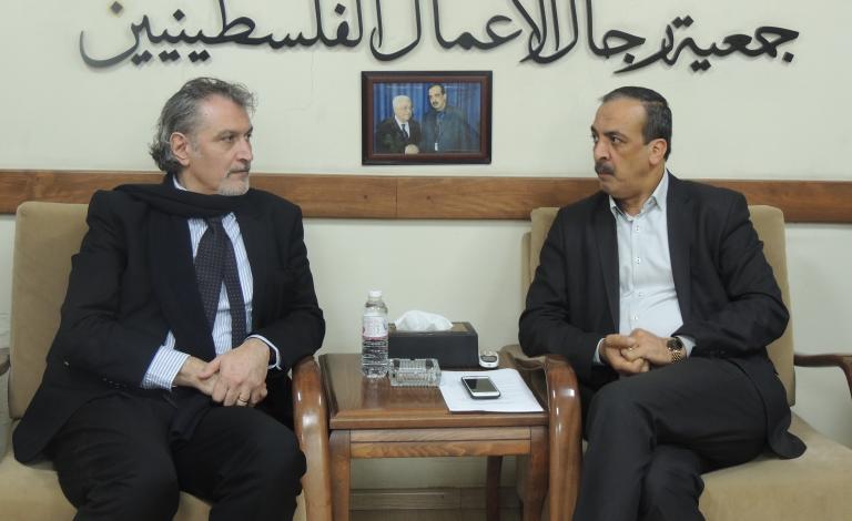 جمعية رجال الأعمال تبحث مع الـ UNDP مشاكل القطاع الخاص بغزة