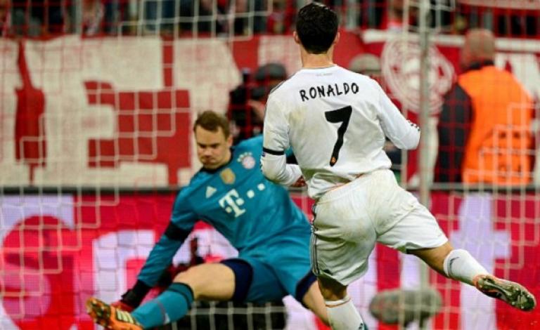 كريستيانو رونالدو يسجل في مرمى بايرن ميونخ