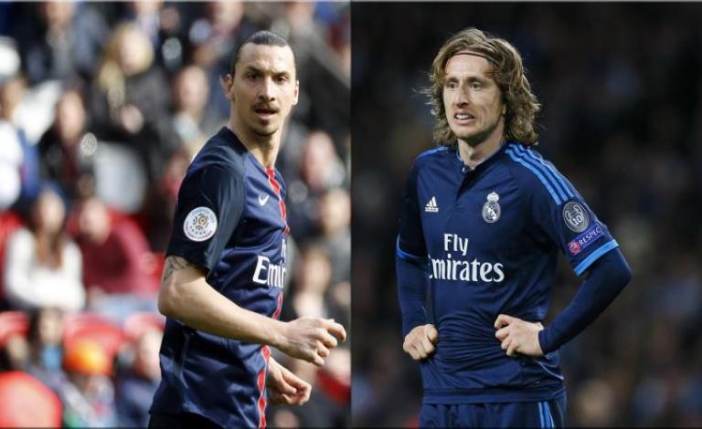 لوكا مودريتش وزلاتان إبراهيموفيتش