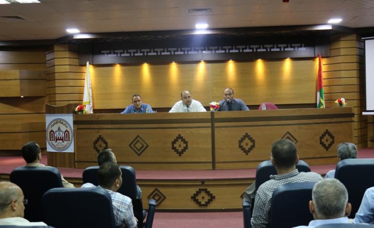 إدارة جامعة الإسراء تلتقي بالهيئة الأكاديمية الحاليين والجدد