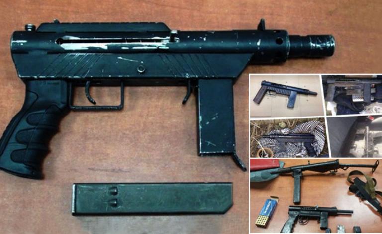 الأسلحة المضبوطة بالخليل