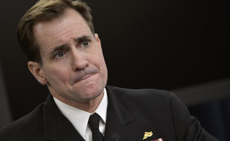 U.S._Navy_Rear_Adm._John_Kirby_the_Pentagon_press_secretary_briefs_reporters_at_the_Pentagon_in_Arlington_Va._March_7_2014_140307-D-NI589-205