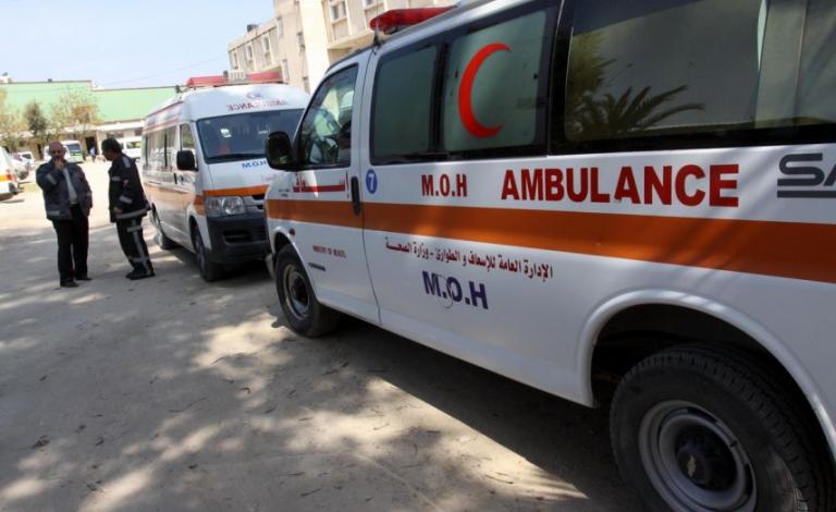 سيارة إسعاف فلسطينية جنين إصابة شاب
