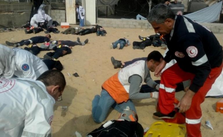 مناورة لوزارة الصحة بغزة