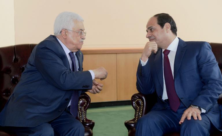 محمود عباس وعبد الفتاح السيسي