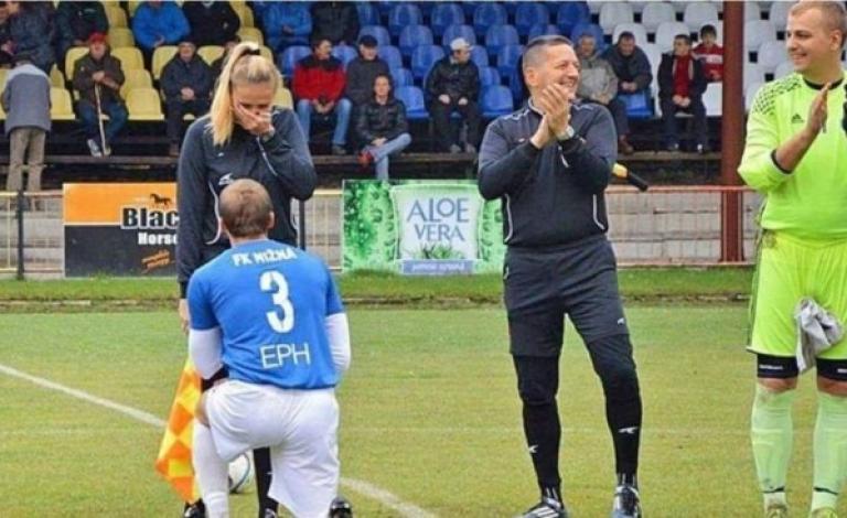 لاعب يطلب الزواج من مساعدة حكم بسلوفاكيا