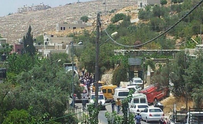 مكان حادث السير غرب رام الله