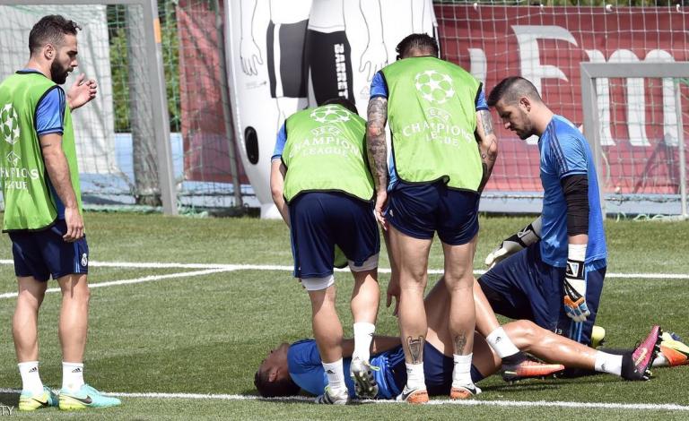 إصابة رونالدو في تدريبات قبل مواجهة أتلتيكو مدريد