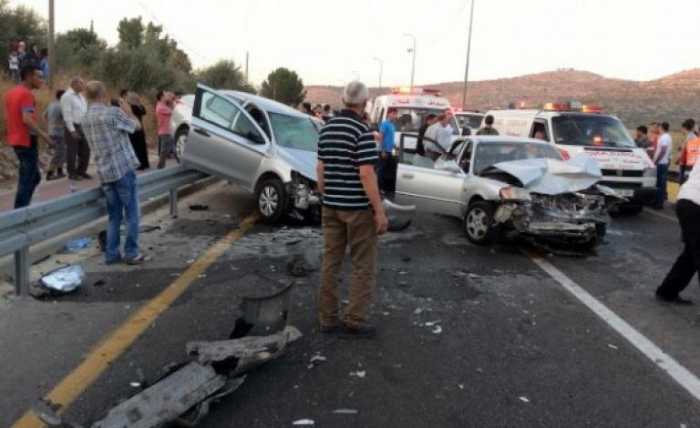  مصرع 4 وإصابة 188 بجراح في 263 حادث سير الأسبوع الماضي بالضفة