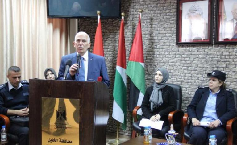خلال إطلاق الحملة لمكافحة العنف ضد النساء
