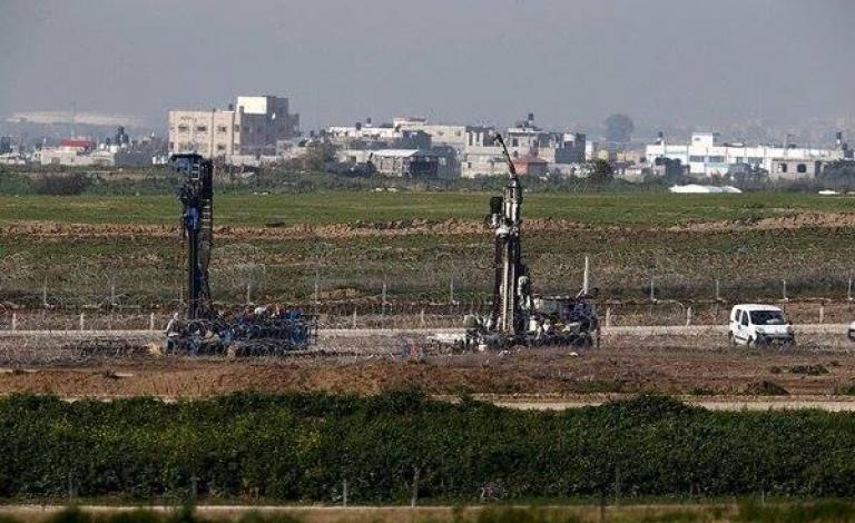 أعمال بحث عن أنفاق المقاومة على حدود غزة