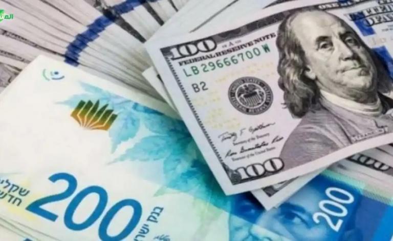 ارتفاع سعر صرف الدولار الأمريكي مقابل الشيكل الإسرائيلي