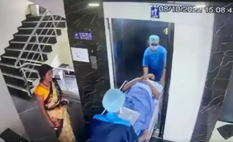 مصعد كاد يمزق جسم مريض لنصفين