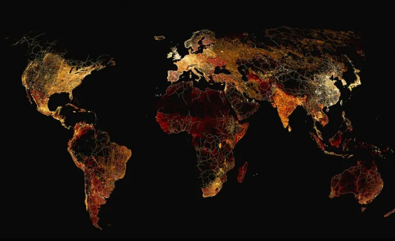 خريطة مذهلة للعالم.. شبكة طرق طولها 21 مليون كيلومتر