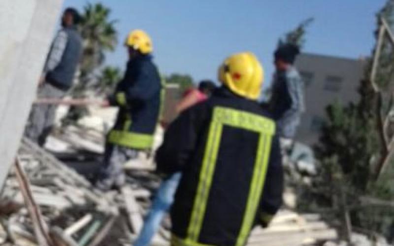 انهيار سقالة بناء برام الله