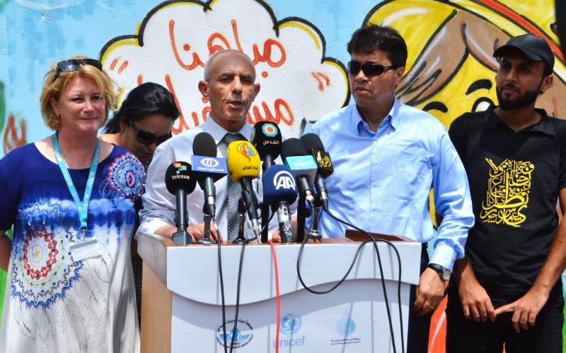 غزة: افتتاح أكبر جدارية حول المياه في فلسطين