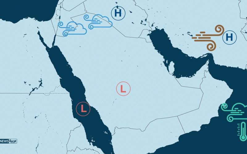 أحوال جوية غير مستقرة في منطقة الخليج العربي (1)