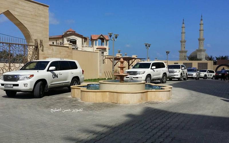 كي مون يصل غزة عبر معبر بيت حانون