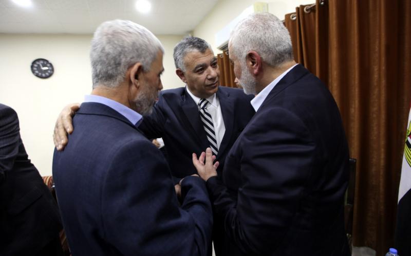 هنية يستقبل وزير المخابرات المصرية