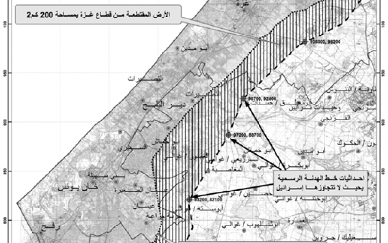 حدود قطاع غزة التاريخية