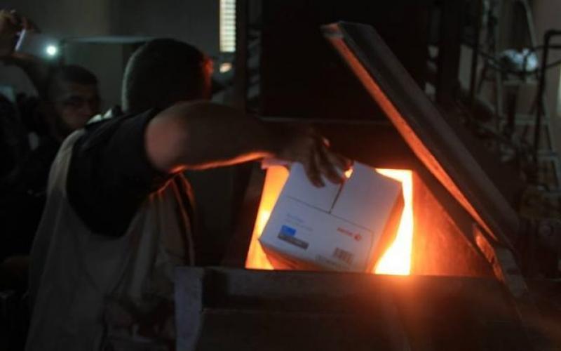 إتلاف المخدرات في غزة (3)