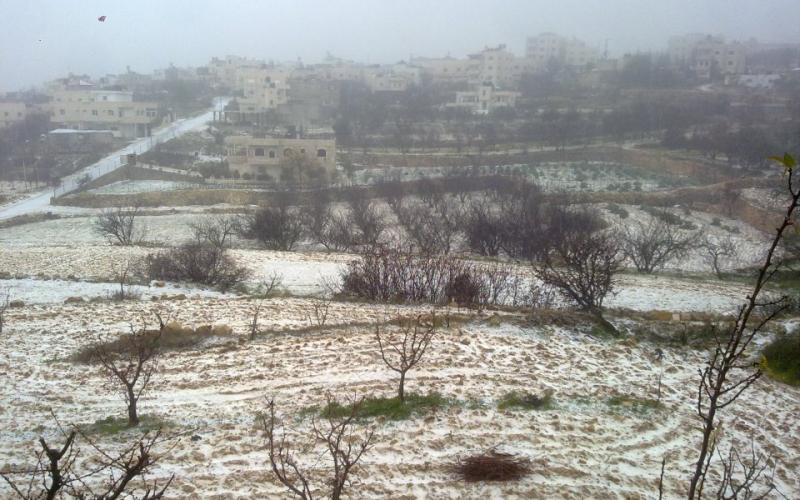 صور تساقط الثلوج في مدينة الخليل