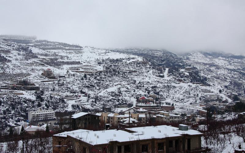 صور.. سحر الطبيعة الثلجية في لبنان