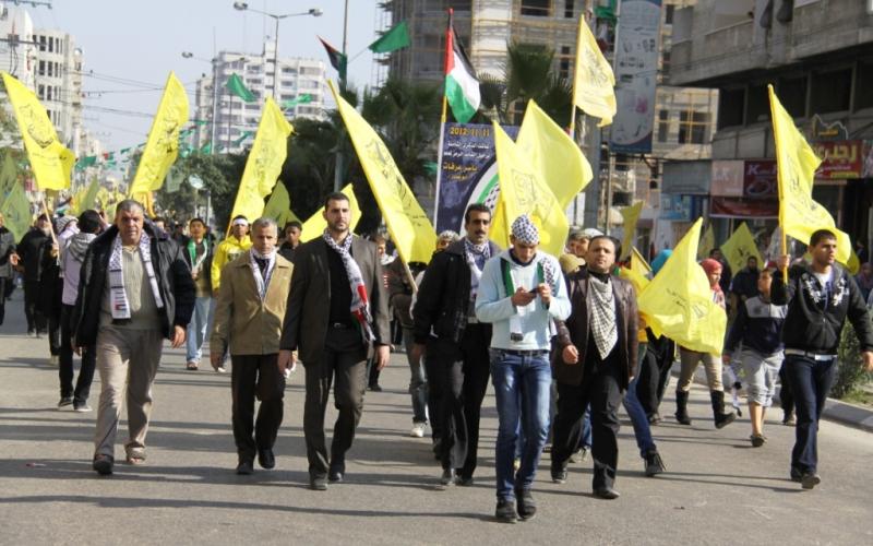 صور.. أبناء حركة فتح يتوجهون إلى الانطلاقة