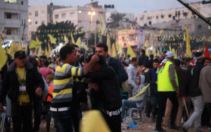 صور.. اشتباكات فتحاوية أدت لإفشال المهرجان