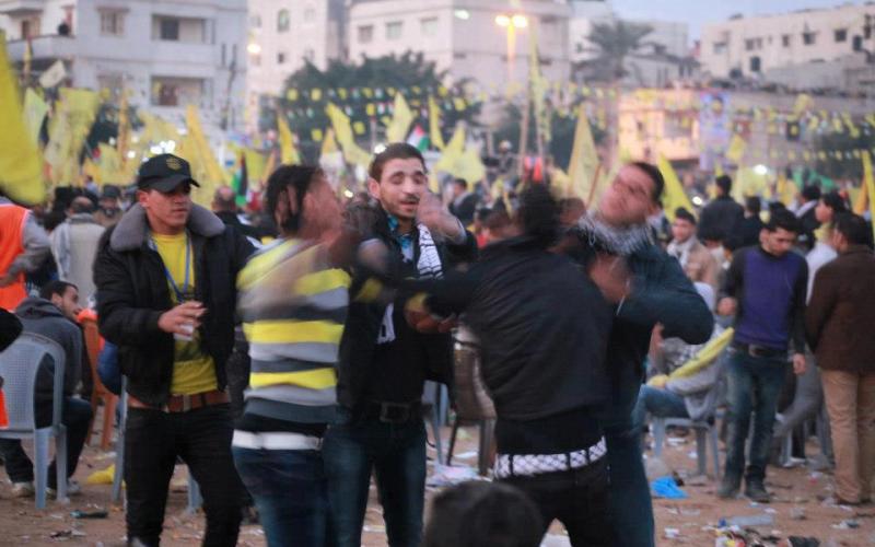 صور.. اشتباكات فتحاوية أدت لإفشال المهرجان