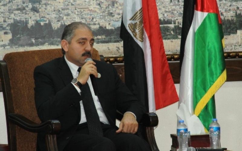 بالصور..هنية يستقبل الوفد الرياضي المصري