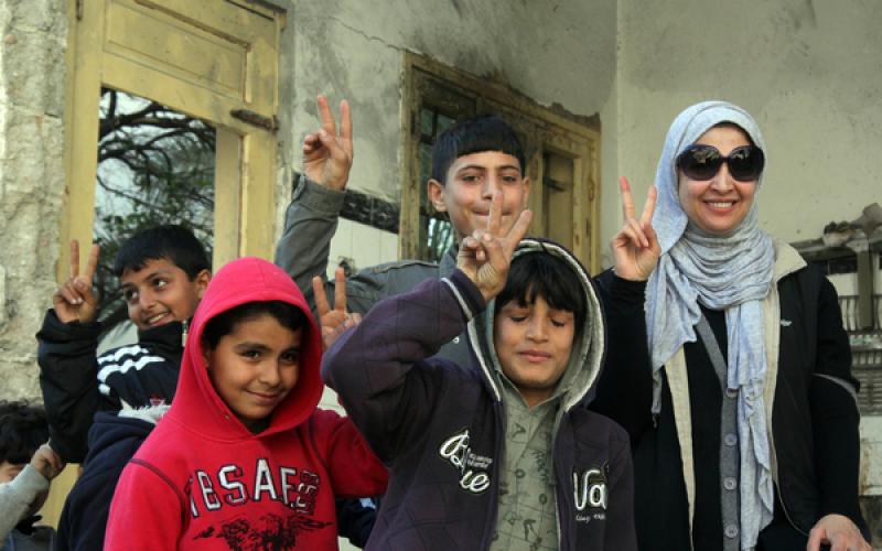 صور.. زيارة "حنان ترك" التضامنية لغزة