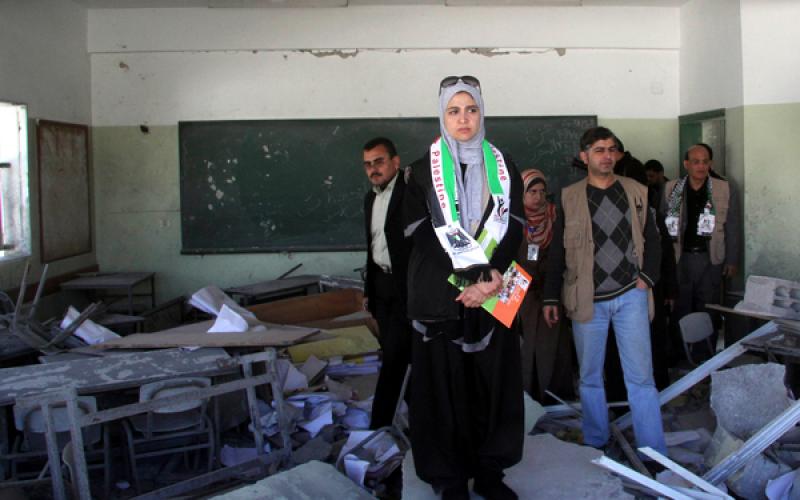 صور.. زيارة "حنان ترك" التضامنية لغزة